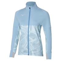 Paris Athlete Hybrid Warm Up Jacket Kadın Rüzgarlık Mavi / Desenli