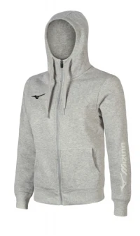 Mizuno Sweat Fermuarlı Kapüşonlu Erkek Sweatshirt Gri