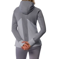 Active Warm Hybrid Fermuarlı Kapüşonlu Kadın Yağmurluk Gri