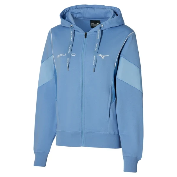 Athletics Mizuno Sweat Jacket  Kadın Kapüşonlu Sweatshirt Mavi