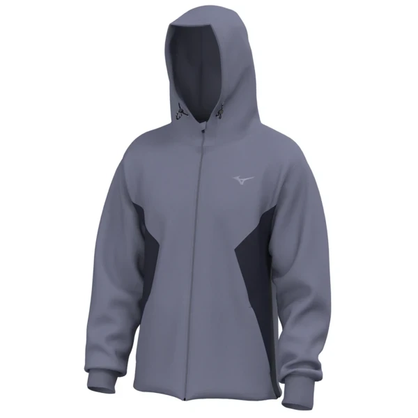 Athletics Sweat Jacket Erkek Kapüşonlu Fermuarlı Sweatshirt Gri / Lacivert