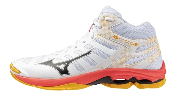 Wave Voltage 2 MID Kadın Voleybol Ayakkabısı Beyaz / Turuncu