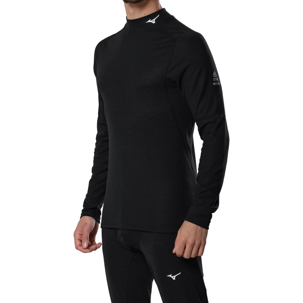 Premium Merino Wool Crew Erkek Termal ve Yün İçlik Siyah