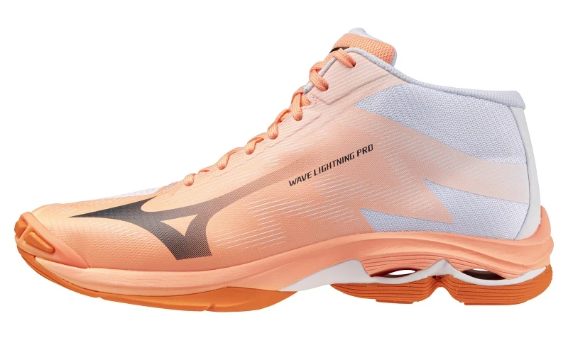 Wave Lightning Pro MID Erkek Voleybol Ayakkabısı Beyaz / Turuncu